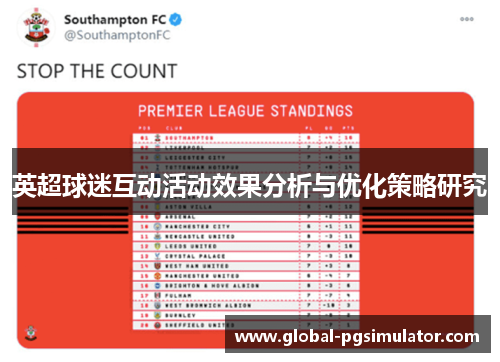 英超球迷互动活动效果分析与优化策略研究